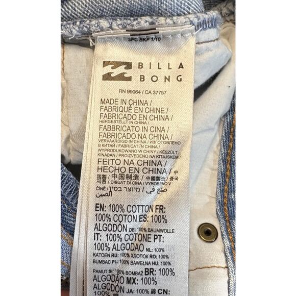 Billabong Womens Sz 27 Jean Shorts Distressed High Waist How Bout‎ That 27x5 NWT - Picture 9 of 11